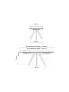 Стол кухонный керамический раздвижной «Вилли», 1400(2000)×800×750 мм, цвет черный мрамор / черный  (артикул 10997872)  большой выбор товаров оптом и в розницу по низким ценам с доставкой