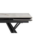 Стол кухонный керамический раздвижной «Ворен», 1800(2400)×900×770 мм, цвет белый мрамор / черный  (артикул 10997873)  большой выбор товаров оптом и в розницу по низким ценам с доставкой