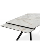 Стол кухонный керамический раздвижной «Ворен», 1800(2400)×900×770 мм, цвет белый мрамор / черный  (артикул 10997873)  большой выбор товаров оптом и в розницу по низким ценам с доставкой