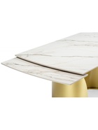 Стол кухонный керамический раздвижной «Готланд», 1600(2200)×900×790 мм, цвет бежевый / золото - Фото 7