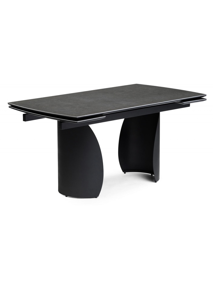 Стол кухонный керамический раздвижной «Готланд», 1600(2200)×900×790 мм, цвет темно-серый / черный - Фото 1