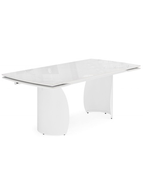 Стол кухонный керамический раздвижной «Готланд», 1800(2400)×900×790 мм, цвет мрамор / белый  (артикул 10997878)  большой выбор товаров оптом и в розницу по низким ценам с доставкой