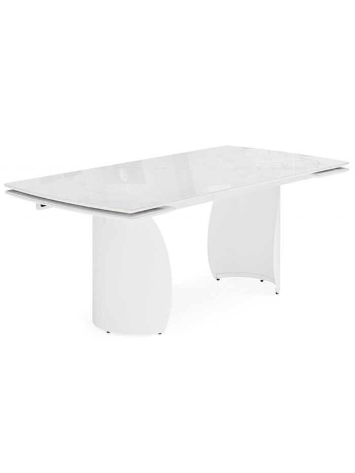 Стол кухонный керамический раздвижной «Готланд», 1800(2400)×900×790 мм, цвет мрамор / белый - Фото 1