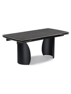 Стол кухонный керамический раздвижной «Готланд», 1800(2400)×900×790 мм, цвет темно-серый / черный - Фото 1