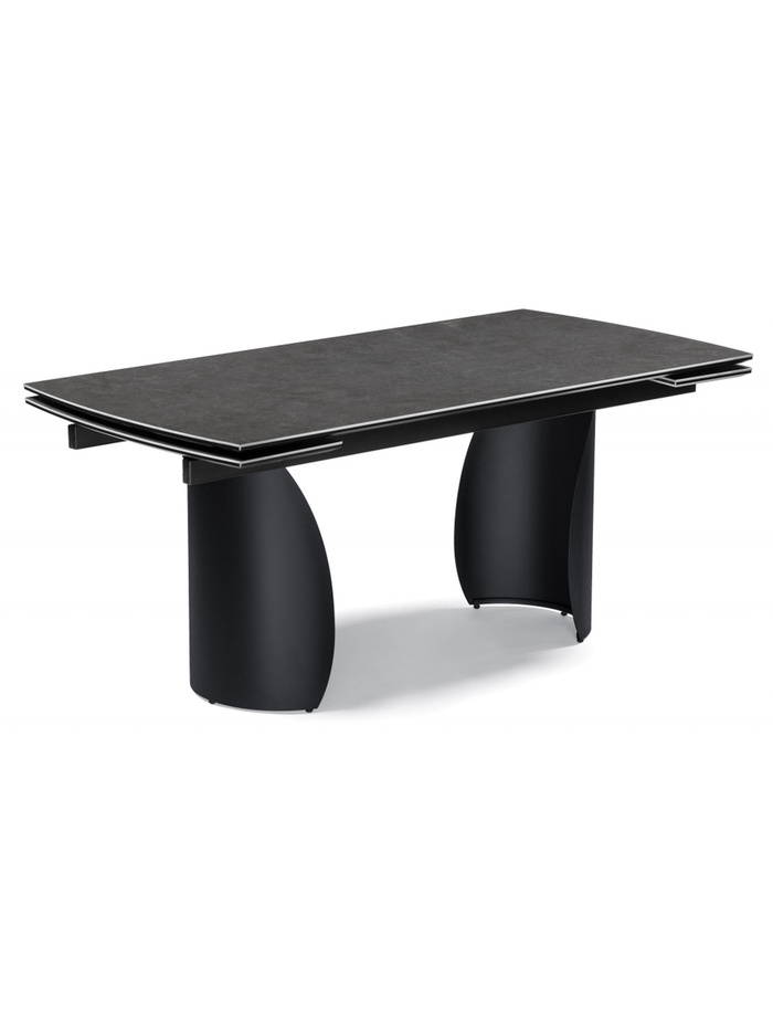 Стол кухонный керамический раздвижной «Готланд», 1800(2400)×900×790 мм, цвет темно-серый / черный - Фото 1