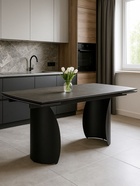 Стол кухонный керамический раздвижной «Готланд», 1800(2400)×900×790 мм, цвет темно-серый / черный  (артикул 10997881)  большой выбор товаров оптом и в розницу по низким ценам с доставкой