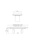 Стол кухонный керамический раздвижной «Готланд», 1800(2400)×900×790 мм, цвет темно-серый / черный - Фото 2