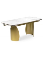 Стол кухонный керамический раздвижной «Готланд», 1800(2400)×900×790 мм, цвет вяз скандинавский / золото  (артикул 10997882)  большой выбор товаров оптом и в розницу по низким ценам с доставкой