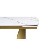 Стол кухонный керамический раздвижной «Готланд», 1800(2400)×900×790 мм, цвет вяз скандинавский / золото - Фото 14