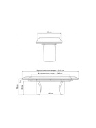 Стол кухонный керамический раздвижной «Готланд», 1800(2400)×900×790 мм, цвет вяз скандинавский / золото  (артикул 10997882)  большой выбор товаров оптом и в розницу по низким ценам с доставкой