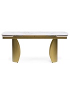 Стол кухонный керамический раздвижной «Готланд», 1800(2400)×900×790 мм, цвет вяз скандинавский / золото  (артикул 10997882)  большой выбор товаров оптом и в розницу по низким ценам с доставкой