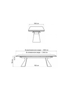 Стол кухонный керамический раздвижной «Денхольм», 2400(3000)×1000×780 мм, цвет черный  (артикул 10997884)  большой выбор товаров оптом и в розницу по низким ценам с доставкой