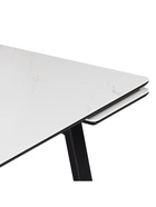 Стол кухонный керамический раздвижной «Джек», 1400(2000)×800×750 мм, цвет белый мрамор / черный  (артикул 10997885)  большой выбор товаров оптом и в розницу по низким ценам с доставкой