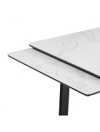 Стол кухонный керамический раздвижной «Джек», 1400(2000)×800×750 мм, цвет белый мрамор / черный  (артикул 10997885)  большой выбор товаров оптом и в розницу по низким ценам с доставкой