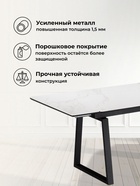 Стол кухонный керамический раздвижной «Джек», 1400(2000)×800×750 мм, цвет белый мрамор / черный  (артикул 10997885)  большой выбор товаров оптом и в розницу по низким ценам с доставкой