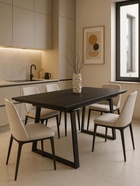 Стол кухонный керамический раздвижной «Джек», 1400(2000)×800×750 мм, цвет черный мрамор / черный  (артикул 10997887)  большой выбор товаров оптом и в розницу по низким ценам с доставкой