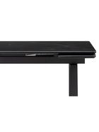 Стол кухонный керамический раздвижной «Джек», 1400(2000)×800×750 мм, цвет черный мрамор / черный  (артикул 10997887)  большой выбор товаров оптом и в розницу по низким ценам с доставкой