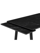 Стол кухонный керамический раздвижной «Джек», 1400(2000)×800×750 мм, цвет черный мрамор / черный  (артикул 10997887)  большой выбор товаров оптом и в розницу по низким ценам с доставкой