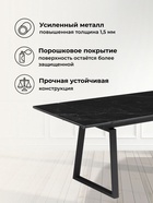 Стол кухонный керамический раздвижной «Джек», 1400(2000)×800×750 мм, цвет черный мрамор / черный  (артикул 10997887)  большой выбор товаров оптом и в розницу по низким ценам с доставкой