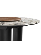 Стол кухонный керамический «Иган», 1370×1370×760 мм, цвет орех кантри / черный  (артикул 10997888)  большой выбор товаров оптом и в розницу по низким ценам с доставкой