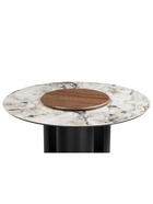 Стол кухонный керамический «Иган», 1370×1370×760 мм, цвет орех кантри / черный  (артикул 10997888)  большой выбор товаров оптом и в розницу по низким ценам с доставкой