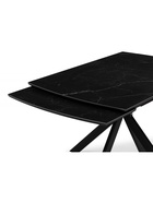 Стол кухонный керамический раздвижной «Катчел», 1200(1800)×800×770 мм, цвет черный мрамор / черный  (артикул 10997892)  большой выбор товаров оптом и в розницу по низким ценам с доставкой