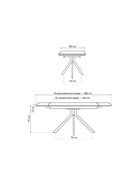 Стол кухонный керамический раздвижной «Катчел», 1200(1800)×800×770 мм, цвет черный мрамор / черный  (артикул 10997892)  большой выбор товаров оптом и в розницу по низким ценам с доставкой