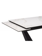 Стол кухонный керамический раздвижной «Кели», 1400(2000)×800×760 мм, цвет белый / черный  (артикул 10997895)  большой выбор товаров оптом и в розницу по низким ценам с доставкой