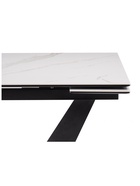 Стол кухонный керамический раздвижной «Кели», 1400(2000)×800×760 мм, цвет белый / черный  (артикул 10997895)  большой выбор товаров оптом и в розницу по низким ценам с доставкой