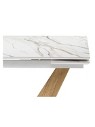 Стол кухонный керамический раздвижной «Кели», 1400(2000)×800×760 мм, цвет дуб монтана / белый  (артикул 10997896)  большой выбор товаров оптом и в розницу по низким ценам с доставкой