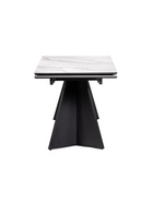 Стол кухонный керамический раздвижной «Ливи», 1400(2000)×800×780 мм, цвет белый мрамор / черный  (артикул 10997899)  большой выбор товаров оптом и в розницу по низким ценам с доставкой