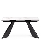 Стол кухонный керамический раздвижной «Ливи», 1400(2000)×800×780 мм, цвет белый мрамор / черный  (артикул 10997899)  большой выбор товаров оптом и в розницу по низким ценам с доставкой