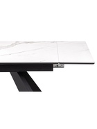 Стол кухонный керамический раздвижной «Ливи», 1400(2000)×800×780 мм, цвет белый мрамор / черный  (артикул 10997899)  большой выбор товаров оптом и в розницу по низким ценам с доставкой