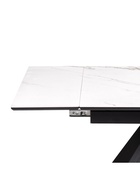 Стол кухонный керамический раздвижной «Ливи», 1400(2000)×800×780 мм, цвет белый мрамор / черный  (артикул 10997899)  большой выбор товаров оптом и в розницу по низким ценам с доставкой