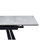 Стол кухонный керамический раздвижной «Маунт», 1400(2000)×800×770 мм, цвет белый мрамор / черный  (артикул 10997904)  большой выбор товаров оптом и в розницу по низким ценам с доставкой