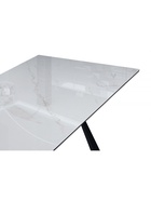 Стол кухонный керамический раздвижной «Маунт», 1400(2000)×800×770 мм, цвет белый мрамор / черный  (артикул 10997904)  большой выбор товаров оптом и в розницу по низким ценам с доставкой