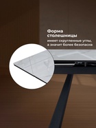 Стол кухонный керамический раздвижной «Маунт», 1400(2000)×800×770 мм, цвет белый мрамор / черный  (артикул 10997904)  большой выбор товаров оптом и в розницу по низким ценам с доставкой