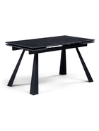 Стол кухонный керамический раздвижной «Маунт», 1400(2000)×800×770 мм, цвет черный мрамор / черный  (артикул 10997905)  большой выбор товаров оптом и в розницу по низким ценам с доставкой