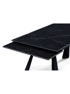 Стол кухонный керамический раздвижной «Маунт», 1400(2000)×800×770 мм, цвет черный мрамор / черный  (артикул 10997905)  большой выбор товаров оптом и в розницу по низким ценам с доставкой