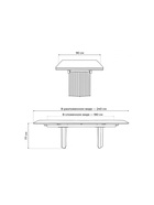 Стол кухонный керамический раздвижной «Монерон», 1800(2400)×900×770 мм, цвет черный мрамор / орех кантри  (артикул 10997907)  большой выбор товаров оптом и в розницу по низким ценам с доставкой