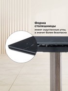 Стол кухонный керамический раздвижной «Монерон», 1800(2400)×900×770 мм, цвет черный мрамор / орех кантри  (артикул 10997907)  большой выбор товаров оптом и в розницу по низким ценам с доставкой