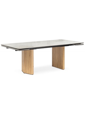 Стол кухонный керамический раздвижной «Монерон», 2000(2600)×1000×770 мм, цвет дуб монтана  (артикул 10997911)  большой выбор товаров оптом и в розницу по низким ценам с доставкой