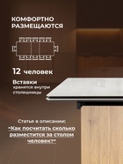 Стол кухонный керамический раздвижной «Монерон», 2000(2600)×1000×770 мм, цвет дуб монтана  (артикул 10997911)  большой выбор товаров оптом и в розницу по низким ценам с доставкой