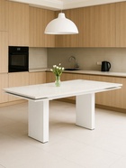 Стол кухонный керамический раздвижной «Монерон», 2000(2600)×1000×790 мм, цвет белый  (артикул 10997913)  большой выбор товаров оптом и в розницу по низким ценам с доставкой