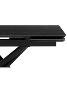 Стол кухонный керамический раздвижной «Мэриан», 1200(1800)×800×750 мм, цвет черный мрамор / черный  (артикул 10997915)  большой выбор товаров оптом и в розницу по низким ценам с доставкой