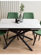 Стол кухонный керамический раздвижной «Мэриан», 1200(1800)×800×750 мм, цвет черный  (артикул 10997916)  большой выбор товаров оптом и в розницу по низким ценам с доставкой