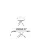 Стол кухонный керамический раздвижной «Мэриан», 1400(2000)×800×750 мм, цвет светло-серый / черный - Фото 2