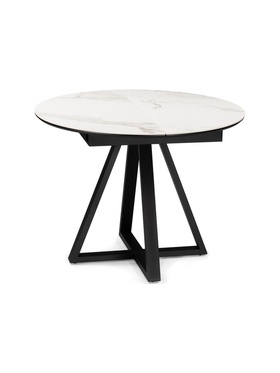 Стол кухонный керамический раздвижной «Нельсон», 1000(1400)×1000×760 мм, цвет черный  (артикул 10997921)  большой выбор товаров оптом и в розницу по низким ценам с доставкой