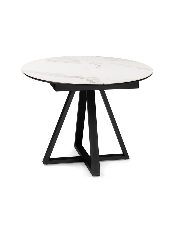 Стол кухонный керамический раздвижной «Нельсон», 1000(1400)×1000×760 мм, цвет черный