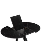 Стол кухонный керамический раздвижной «Нельсон», 1000(1400)×1000×760 мм, цвет черный мрамор / черный  (артикул 10997922)  большой выбор товаров оптом и в розницу по низким ценам с доставкой